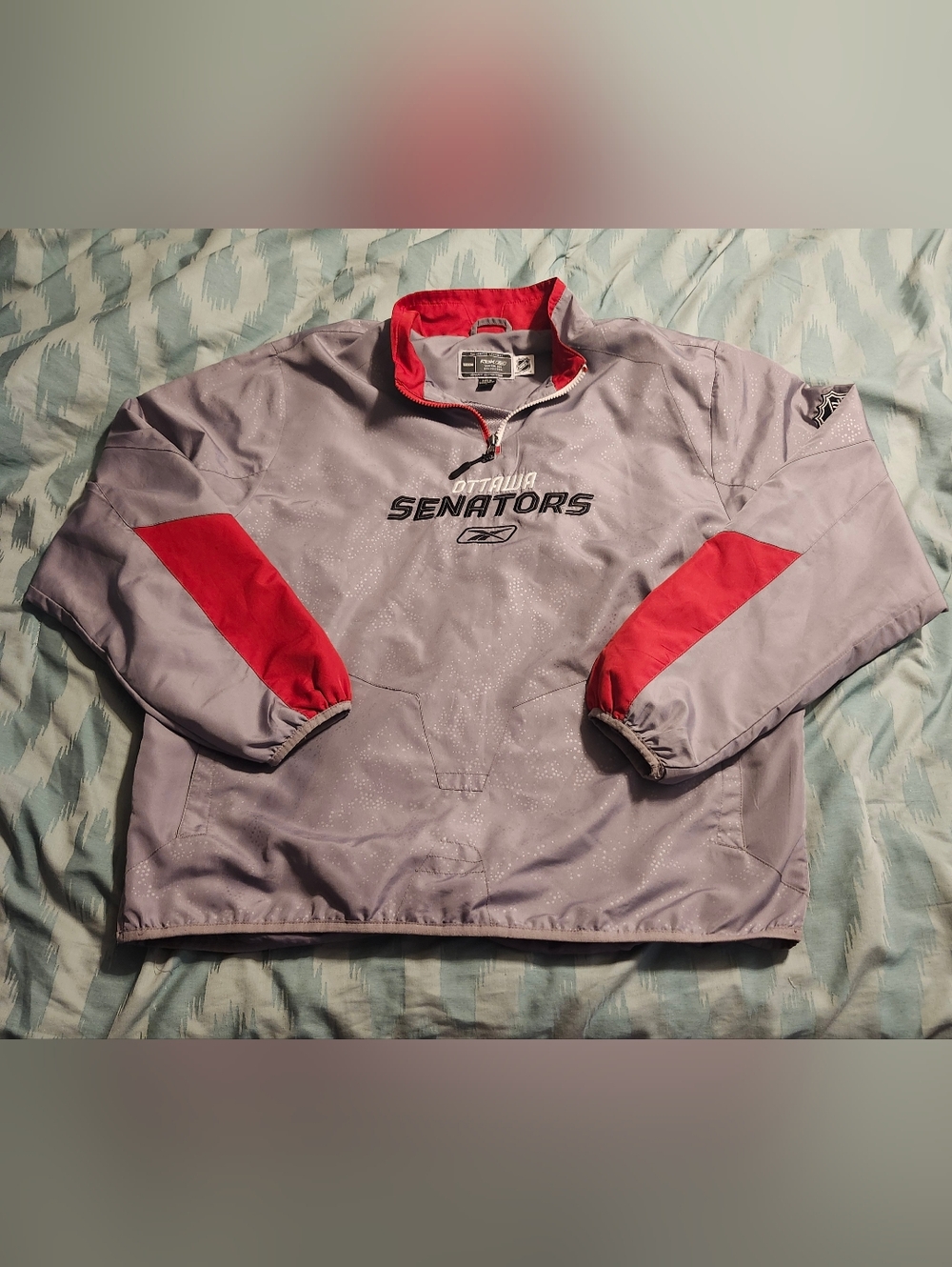 Ottawa Senators Reebok Pullover Windbreaker Jacket Men's Size Large